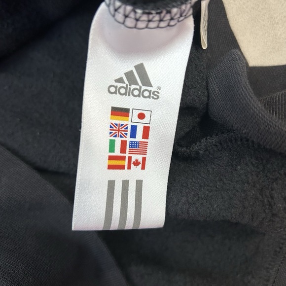 Men's Adidas Soccer Quarter-zip Jacket Black  Gray Soccer Ball Size XL NWOT - Picture 6 of 7